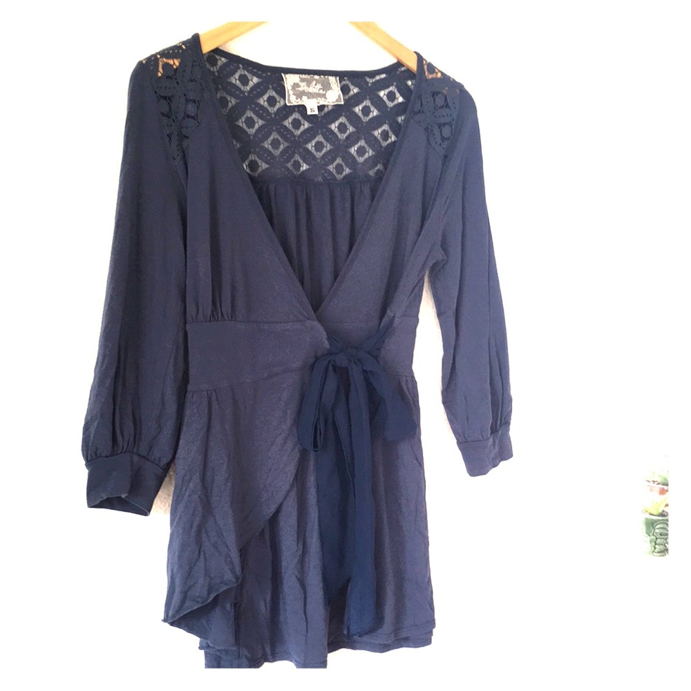 Anthropologie Deletta Wrap Top with Bow